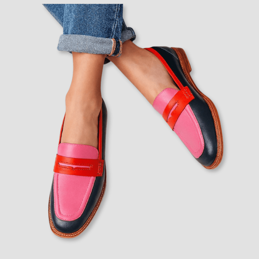 Amabel | Colour-Block Penny Loafers