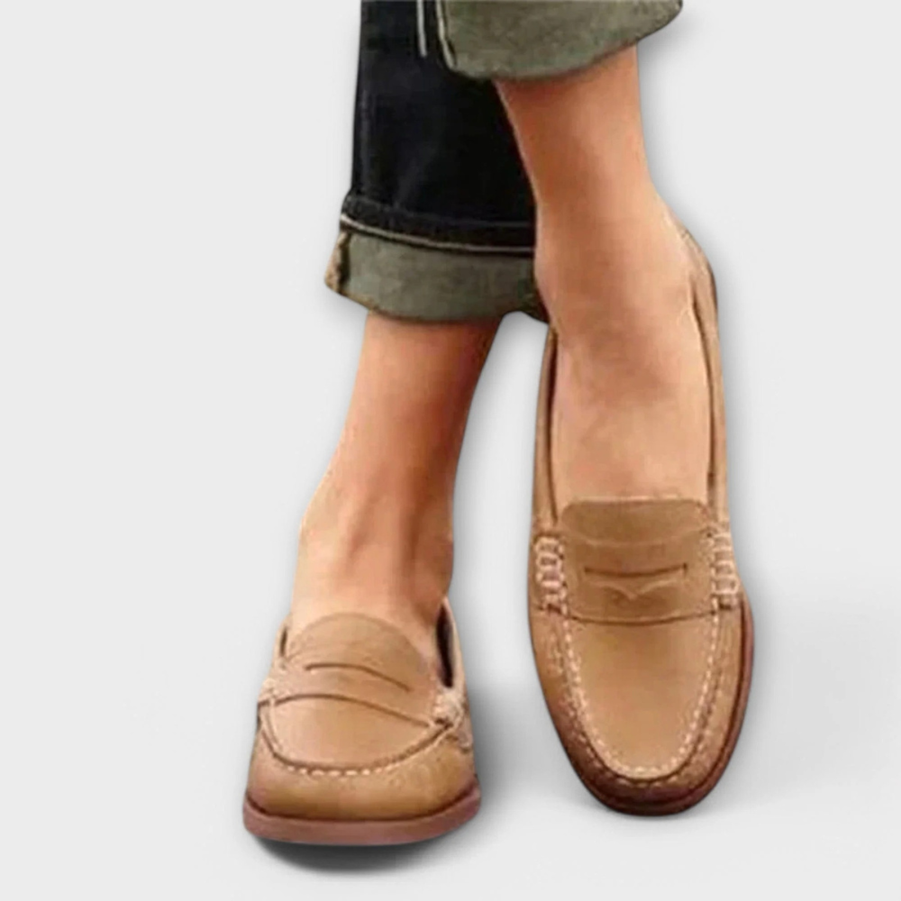 Aoife | Classic Penny Loafers, colour Khaki