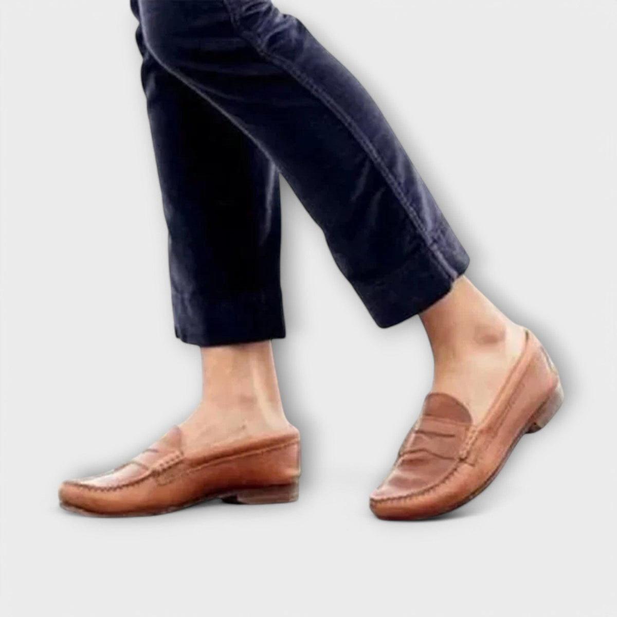 Aoife | Classic Penny Loafers, colour Khaki
