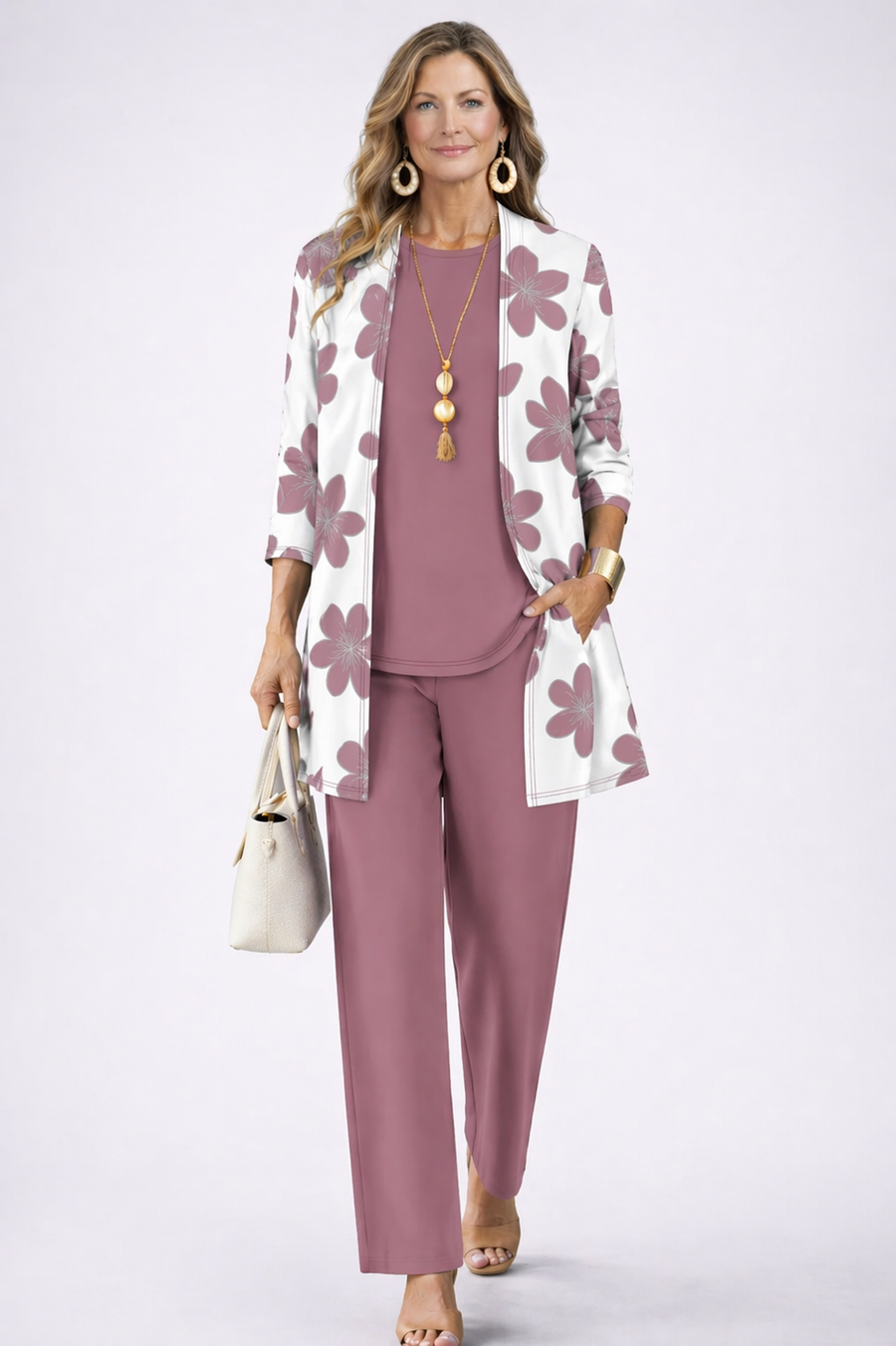 Bernice | Flower Print Three-Piece Set