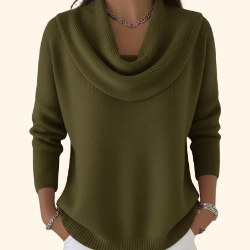 Bryony | Cowl Neck Jumper, colour Green