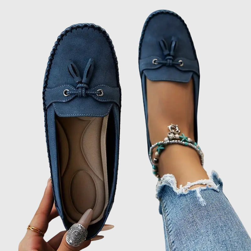 Chelsea | Suede-Look Tassel Moccasins, colour Blue
