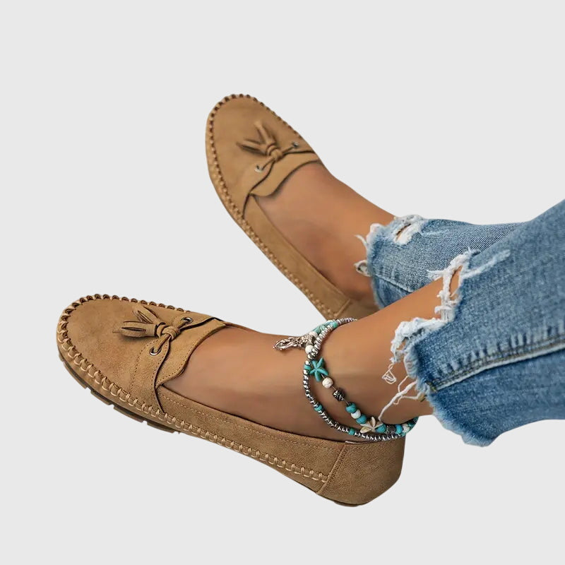 Chelsea | Suede-Look Tassel Moccasins, colour Brown