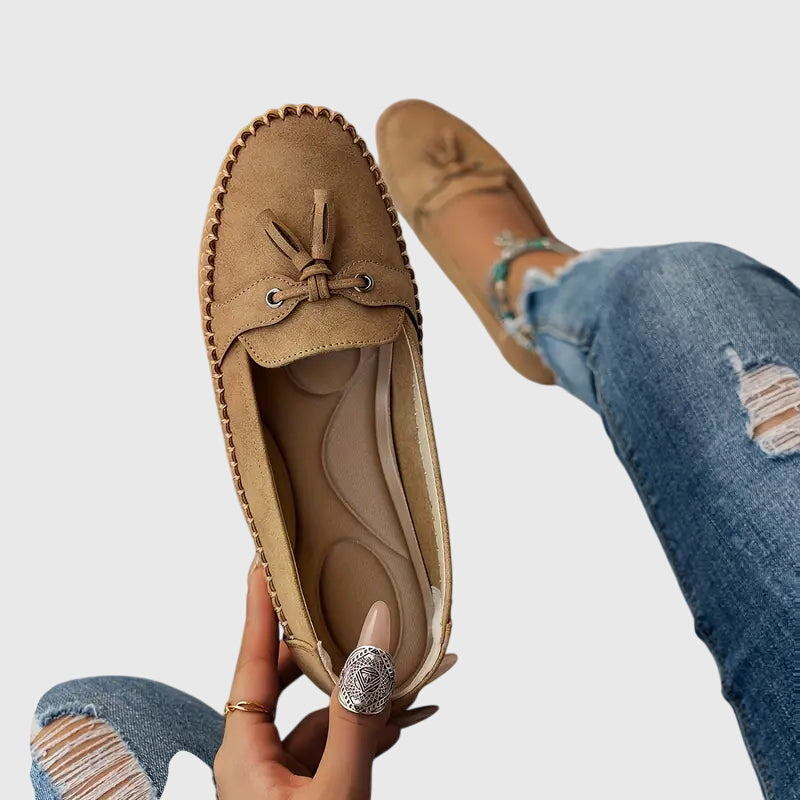 Chelsea | Suede-Look Tassel Moccasins, colour Brown