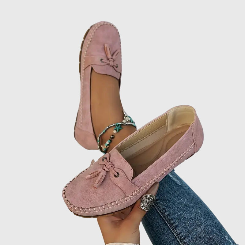Chelsea | Suede-Look Tassel Moccasins, colour Pink