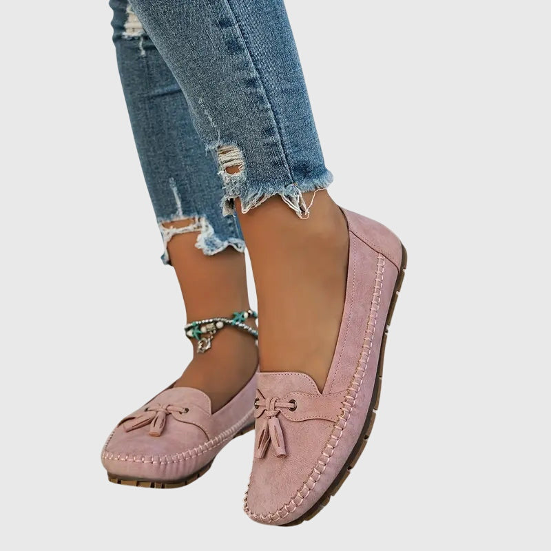 Chelsea | Suede-Look Tassel Moccasins, colour Pink
