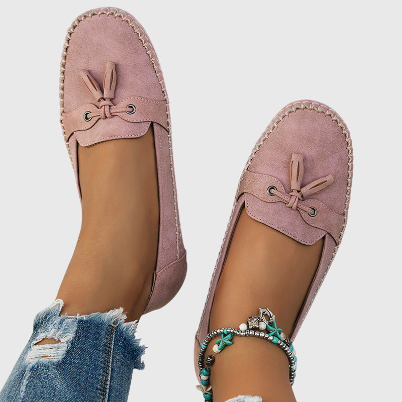 Chelsea | Suede-Look Tassel Moccasins, colour Pink