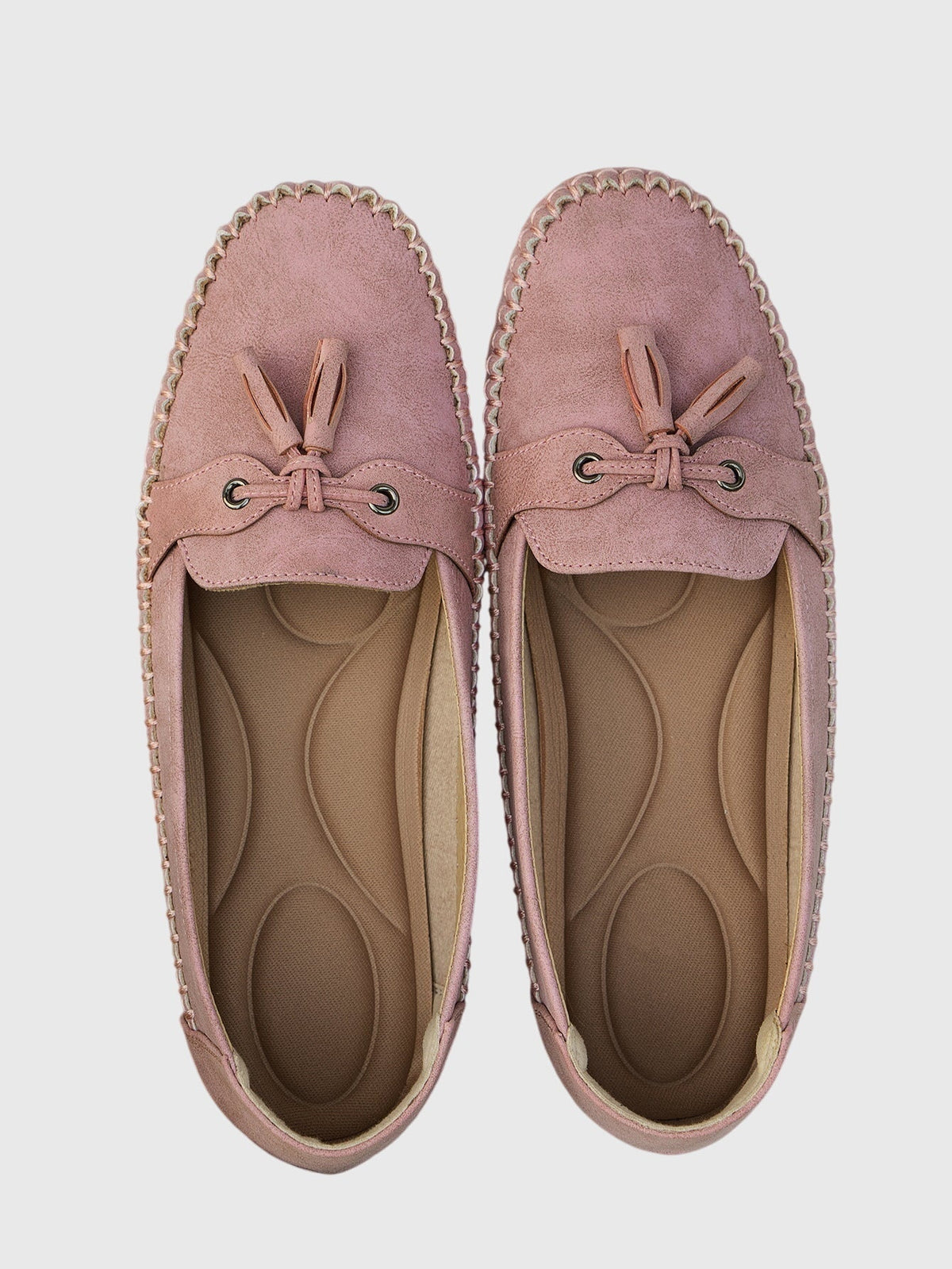 Chelsea | Suede-Look Tassel Moccasins, colour Pink