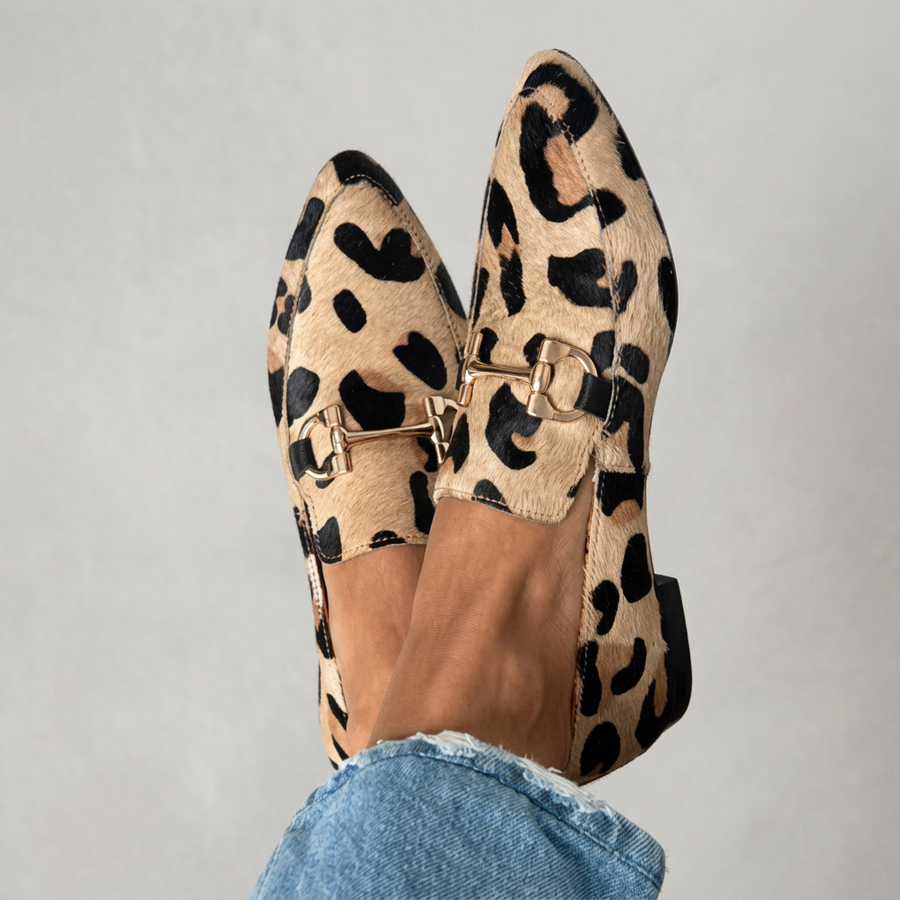 Hermione | Pointed Leopard Bit Loafers