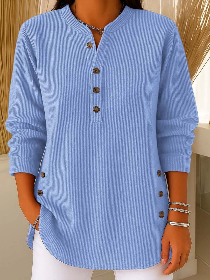 Jemima | Ribbed Henley Tunic