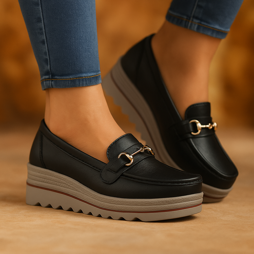 Keira | Chunky Sole Bit Loafers, colour Black