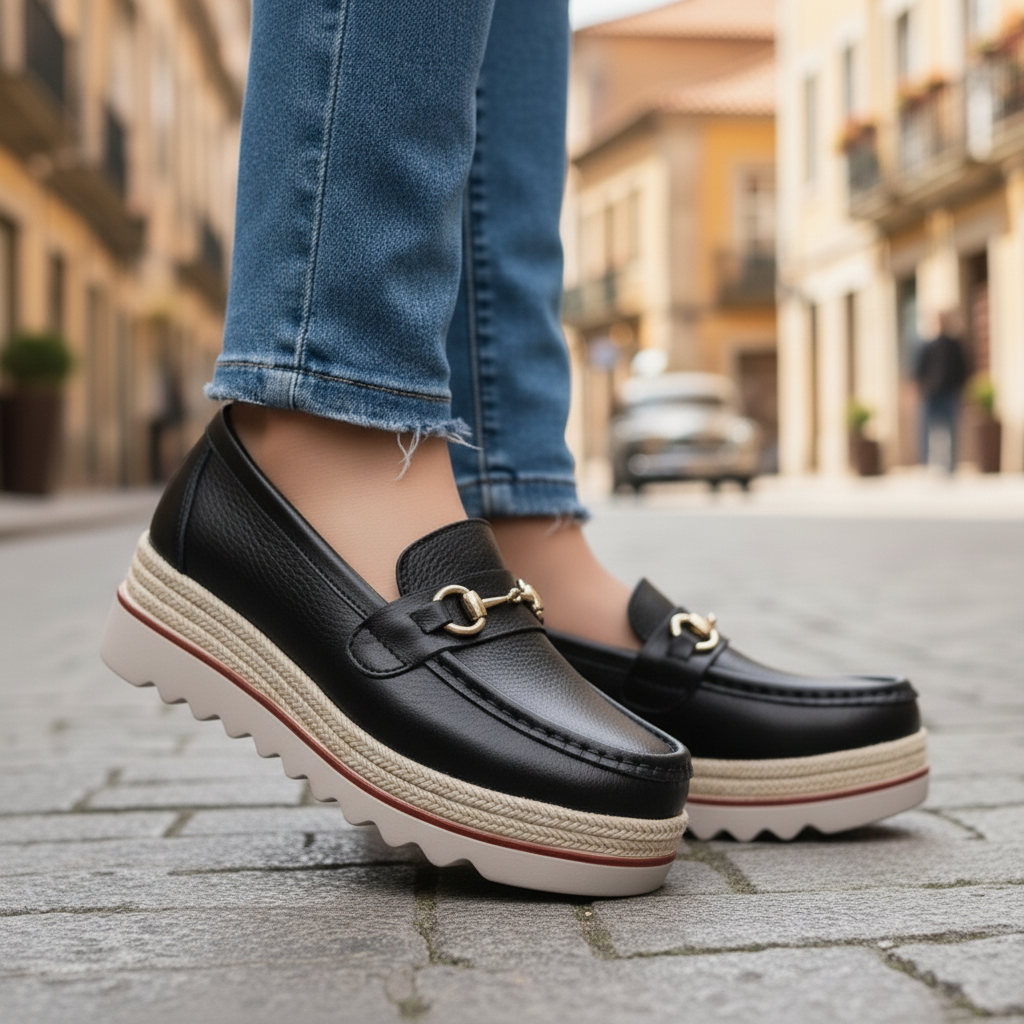 Keira | Chunky Sole Bit Loafers, colour Black