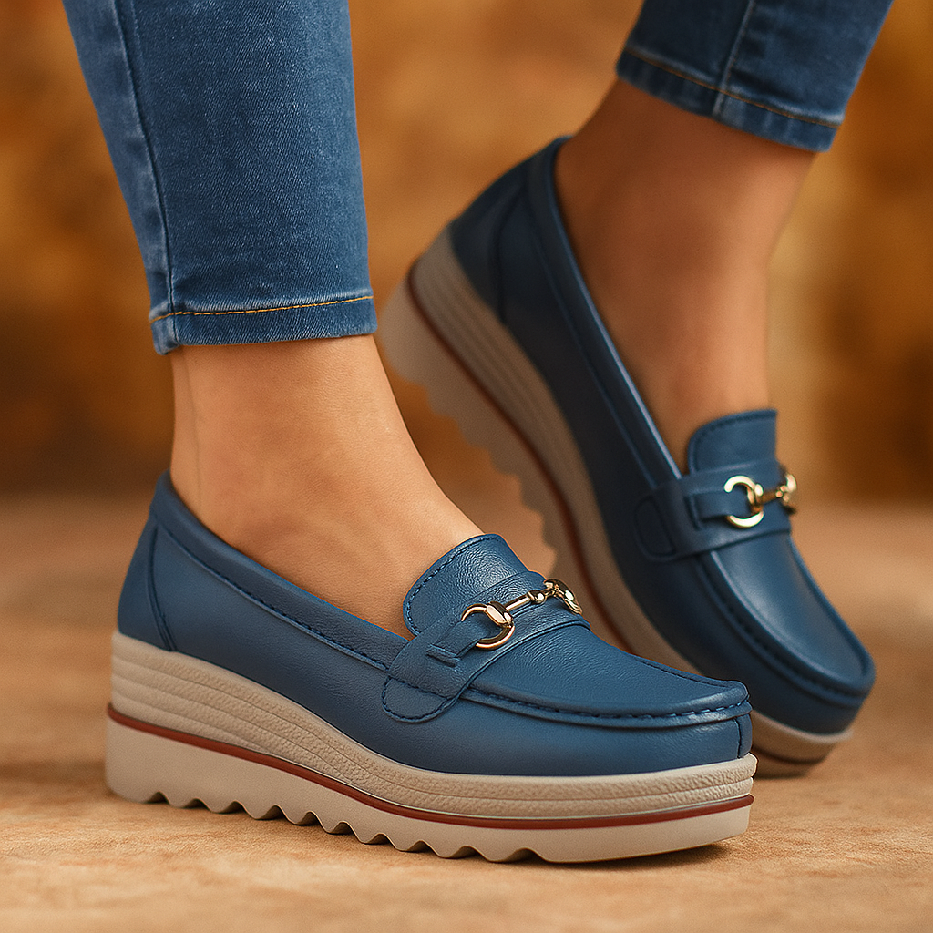 Keira | Chunky Sole Bit Loafers, colour Blue