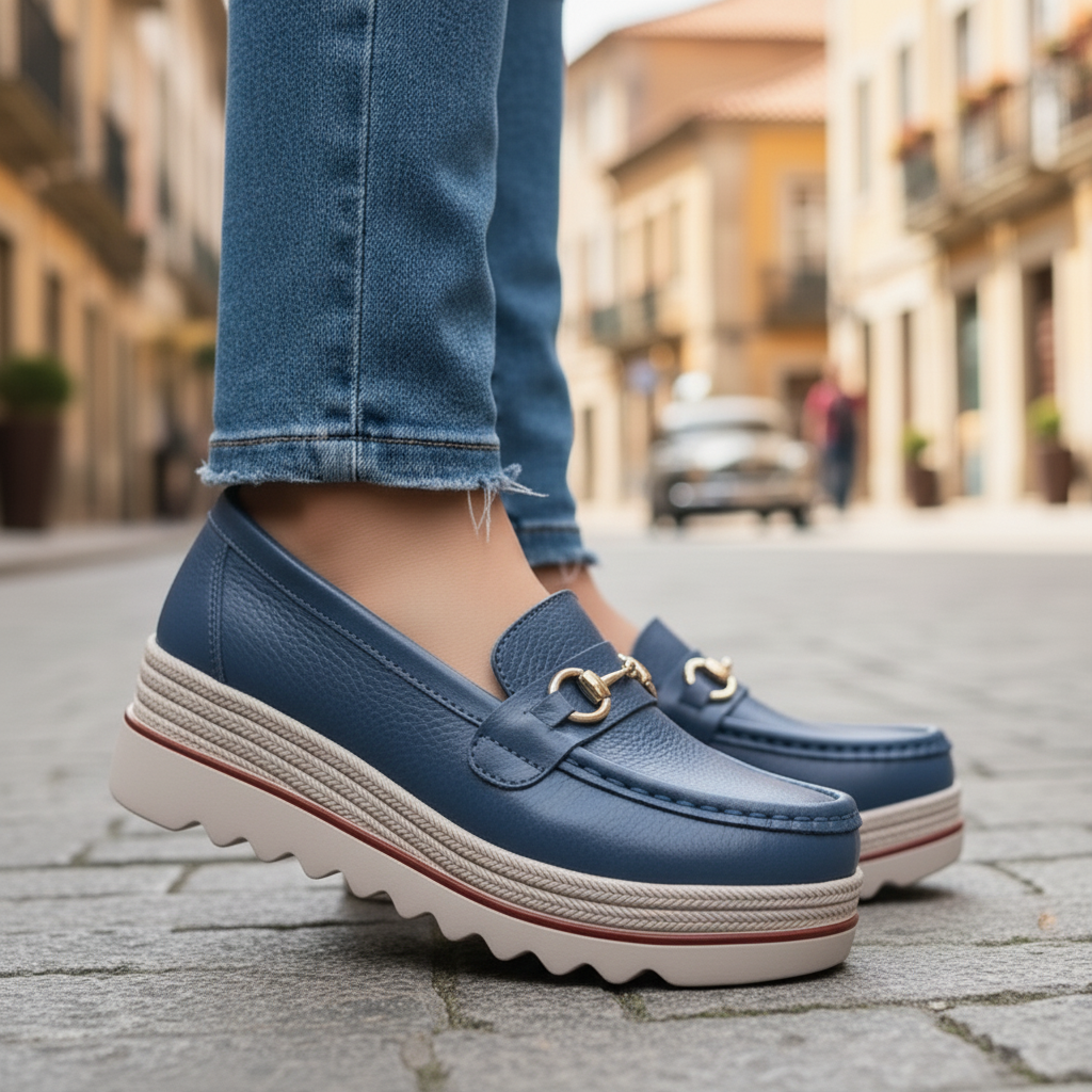 Keira | Chunky Sole Bit Loafers, colour Blue