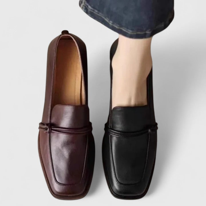 Kirsty | Square-Toe Low Heel Loafers