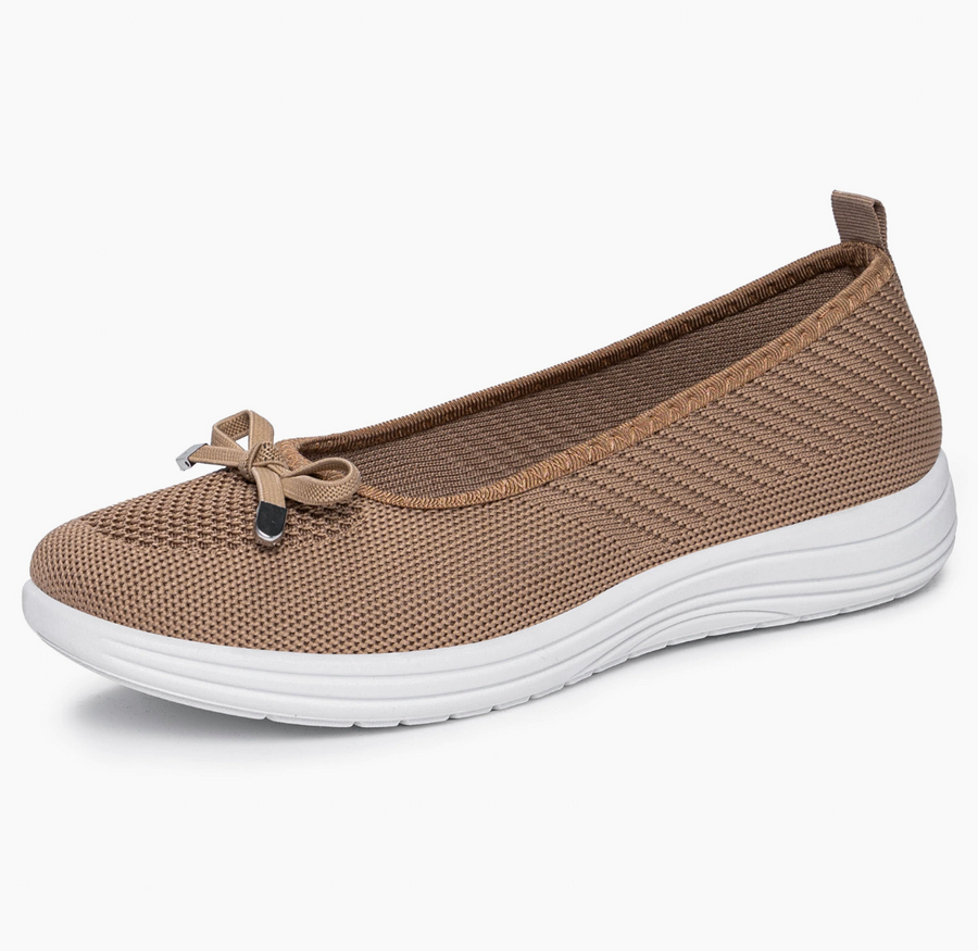 Lottie | Knit Bow Slip-On Flats