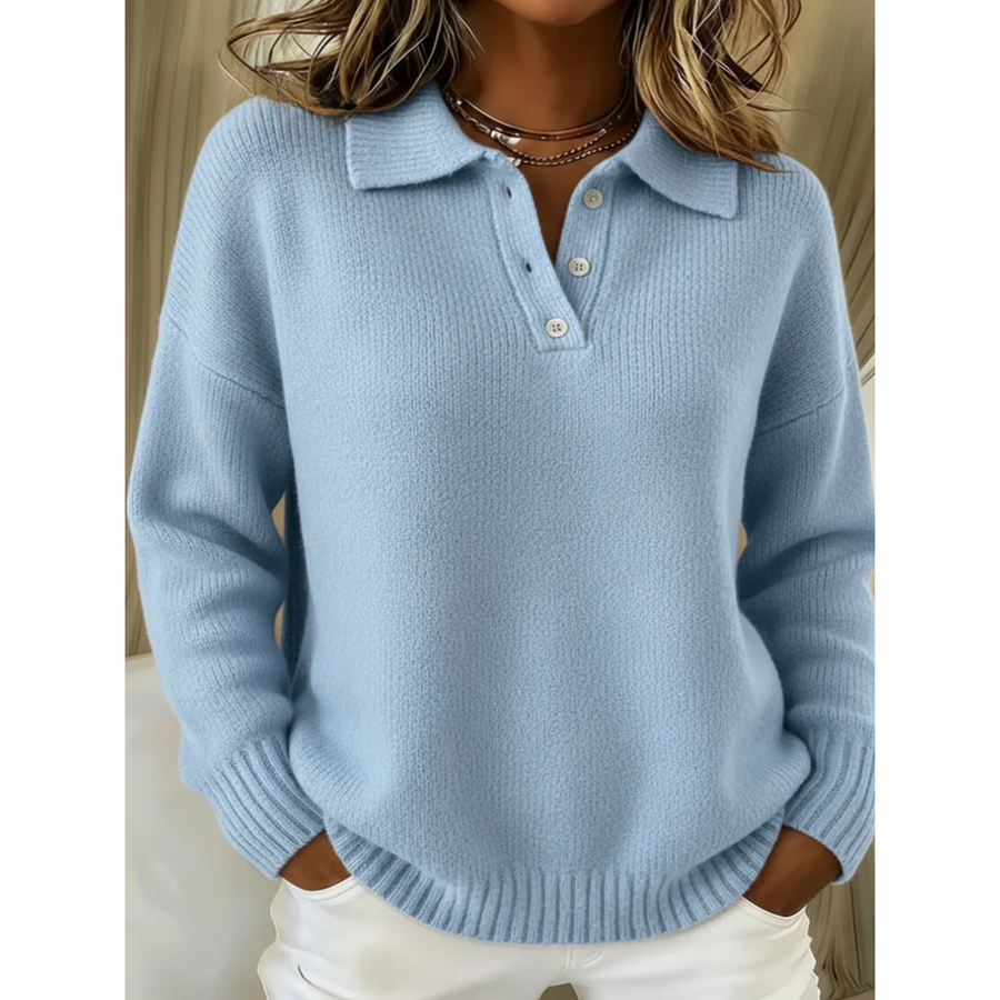 Maud | Soft Knit Polo Jumper