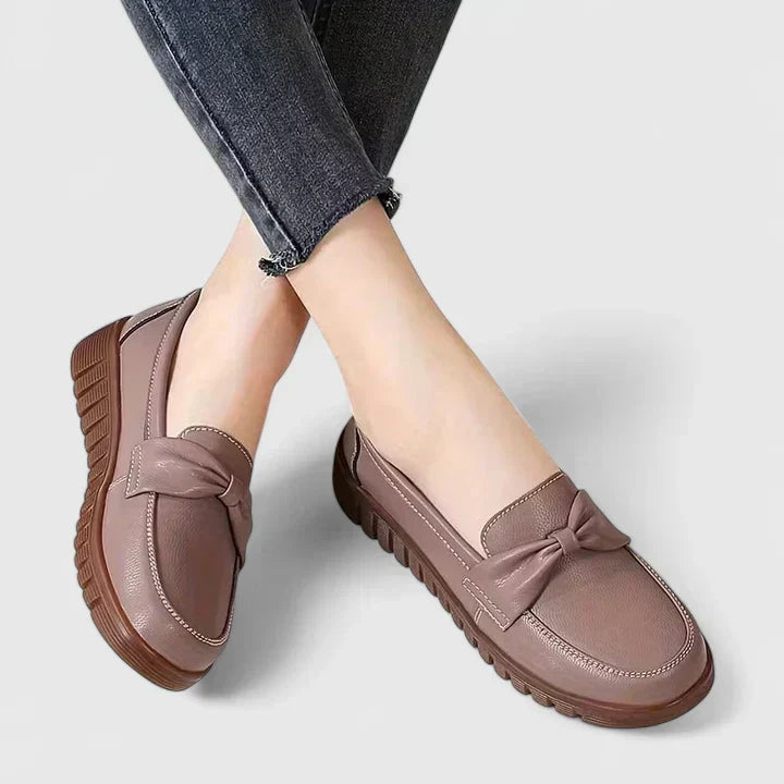 Melanie | Knot Detail Slip-On Loafers, colour Mauve