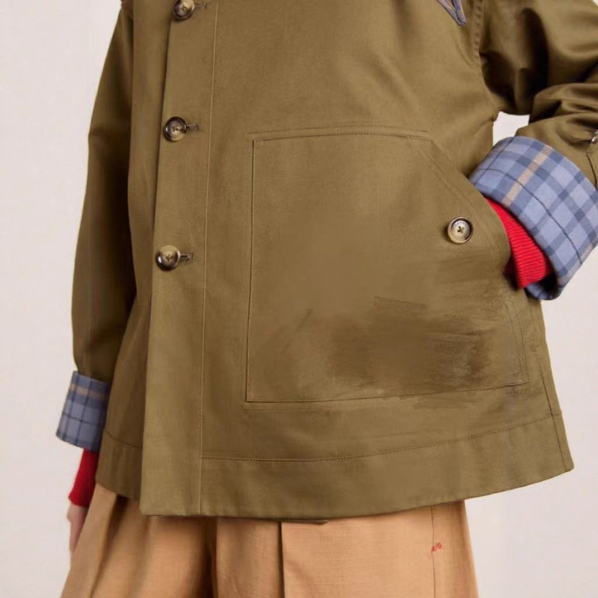 Sorrel | Olive Oversized Double-Breasted Utility Coat, colour Olive