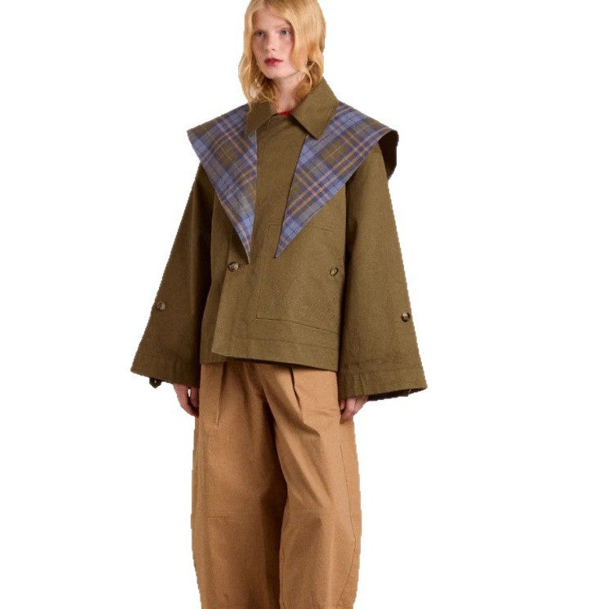 Sorrel | Olive Oversized Double-Breasted Utility Coat, colour Olive