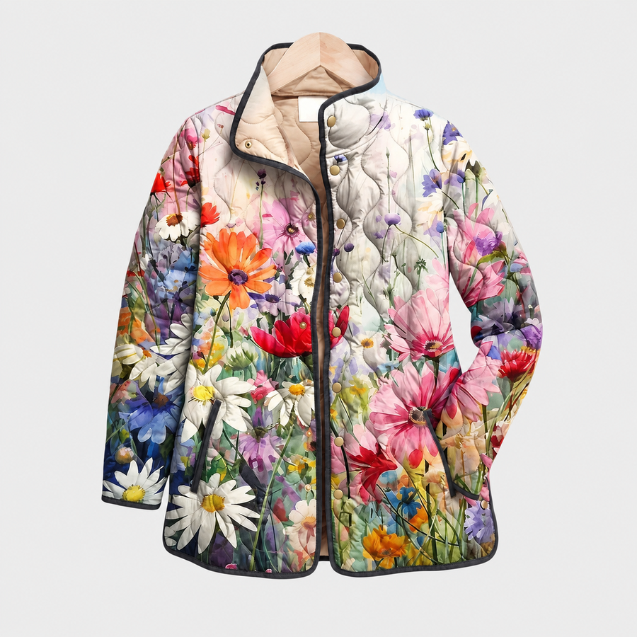 Thea | Wildflower Print Quilted Jacket