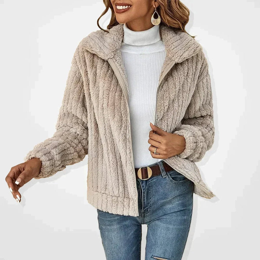 Tilly | Plush Textured Zip-Up Jacket