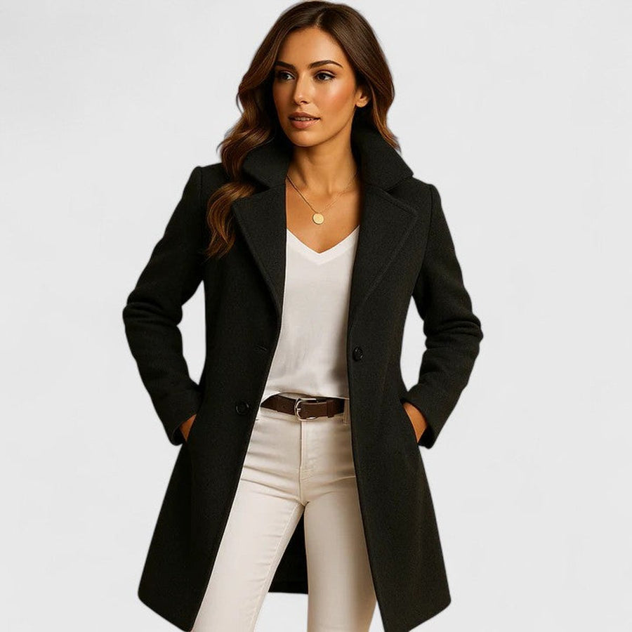 Valerie | Tailored Notch Lapel Long Coat