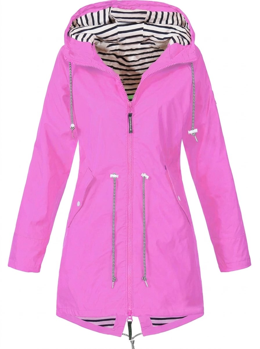 Wendy | Hooded Drawstring Raincoat, colour Pink
