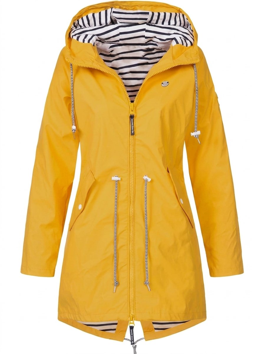 Wendy | Hooded Drawstring Raincoat, colour Yellow