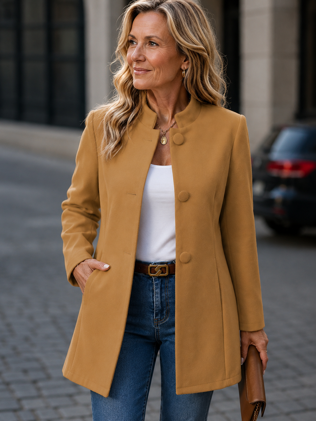 Marilyn Tailored Jacket in Khaki